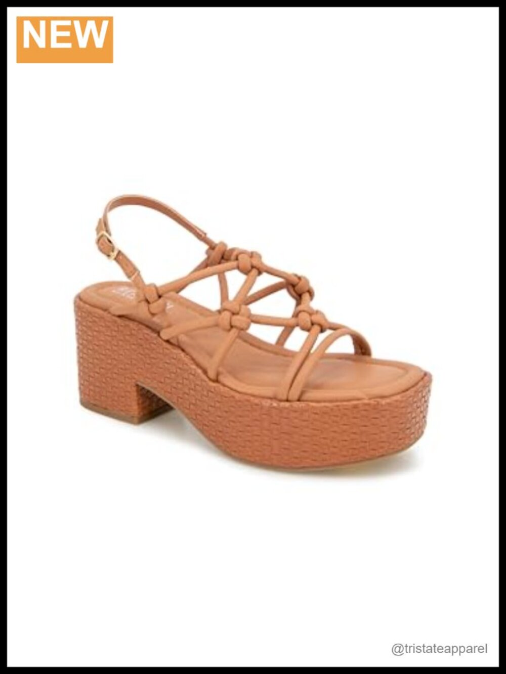 Kenneth Cole REACTION Essa Knots Faux Leather Wedge Sandal